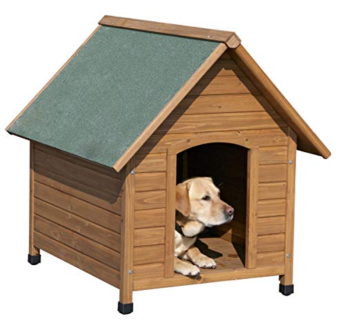 Kerbl 82394 wetterfeste Hundehütte aus Holz für den Outdoor Bereich