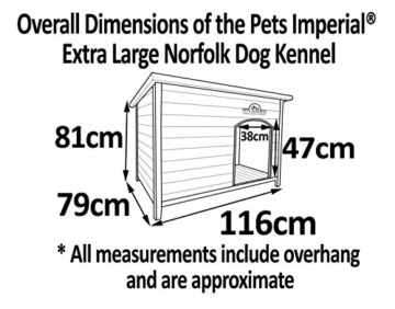 Pets Imperial® Haustiere Imperial® Extra Large Isoliert Holz Norfolk Hundehütte Mit Abnehmbarem Boden Für Einfache Reinigung - 3
