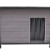 SAUERLAND Holz-Hundehütte mit Flachdach, grau lasiert, inkl. Pendelklappe - 1